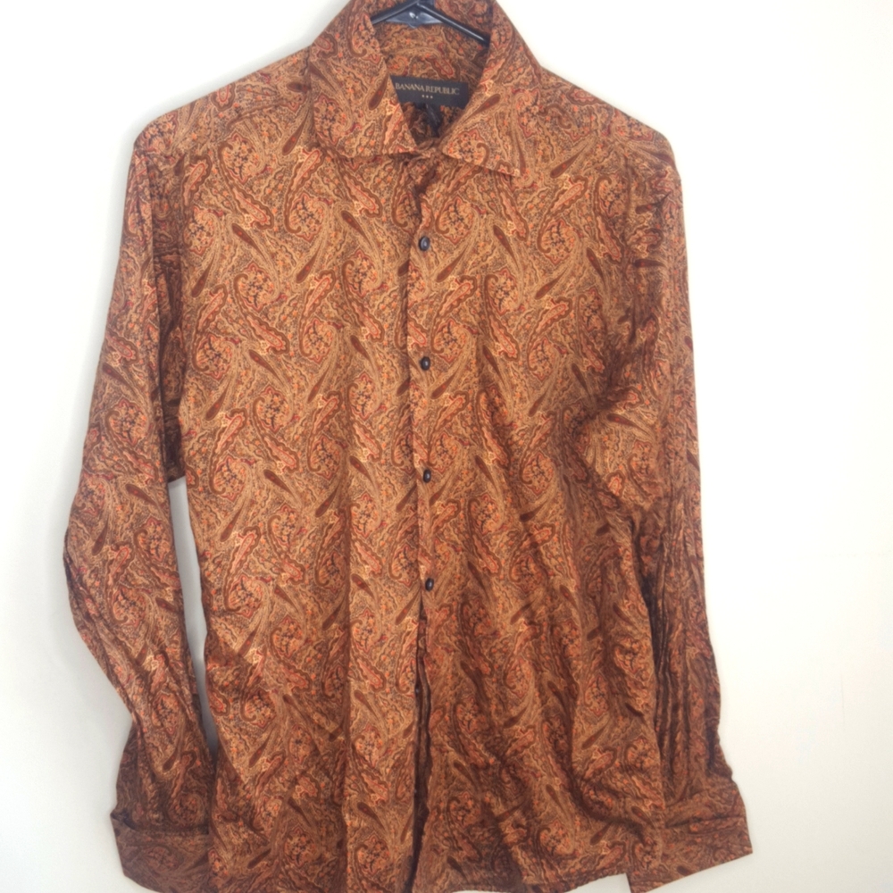 Banana republic Paisley print button up